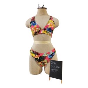 Shein small Floral print 2 piece bikini